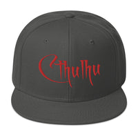 Red Call of Cthulhu The Great Old Ones Embroidered Flat Bill Cap embroidered snapback hat, product image 27