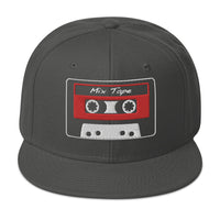80's Style Retro Cassette Mix Tape Embroidered Flat Bill Cap embroidered snapback hat, product image 27