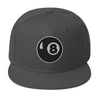 8 Ball Pool Billiards Embroidered Flat Bill Cap embroidered snapback hat, product image 28