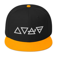 Fire Water Wind Earth The Four Elements of Matter Embroidered Flat Bill Cap embroidered snapback hat, product image 15