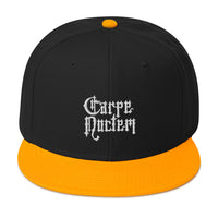 Carpe Noctem Seize The Night Vampire Embroidered Flat Bill Cap embroidered snapback hat, product image 15