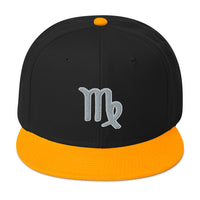 Zodiac Sign Virgo Embroidered Flat Bill Cap embroidered snapback hat, product image 15