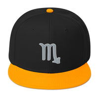 Zodiac Sign Scorpio Embroidered Flat Bill Cap embroidered snapback hat, product image 15