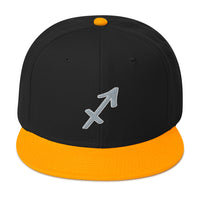 Zodiac Sign Sagittarius Embroidered Flat Bill Cap embroidered snapback hat, product image 15