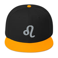 Zodiac Sign Leo Embroidered Flat Bill Cap embroidered snapback hat, product image 14