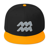 Zodiac Sign Aquarius Embroidered Flat Bill Cap embroidered snapback hat, product image 15