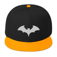 Vampire Bat Goth Style Halloween Embroidered Flat Bill Cap embroidered snapback hat, product image 16