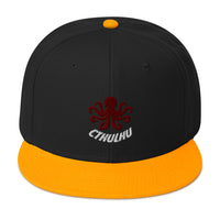 The Call of Cthulhu Horror Fiction Embroidered Flat Bill Cap embroidered snapback hat, product image 16