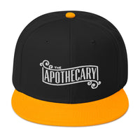 The Apothecary Embroidered Flat Bill Cap embroidered snapback hat, product image 15