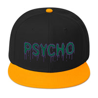 Psychobilly Horror Psycho Embroidered Flat Bill Cap embroidered snapback hat, product image 15