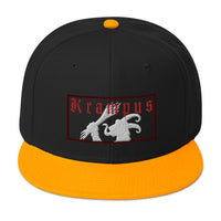 Gruss Vom Krampus Embroidered Flat Bill Cap embroidered snapback hat, product image 15