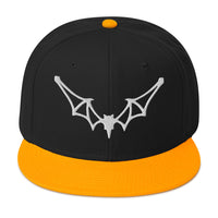 Flying Vampire Frame Bat Embroidered Flat Bill Cap embroidered snapback hat, product image 15