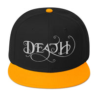 Whimsical Death – This is the End Embroidered Flat Bill Cap embroidered snapback hat, product image 15