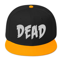 White DEAD Emotional Depression Embroidered Flat Bill Cap embroidered snapback hat, product image 16