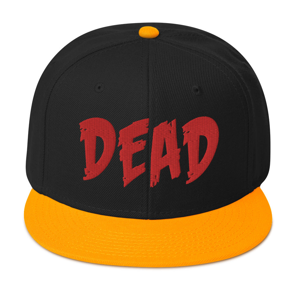 Red DEAD Emotional Depression Embroidered Flat Bill Cap Snapback Hat
