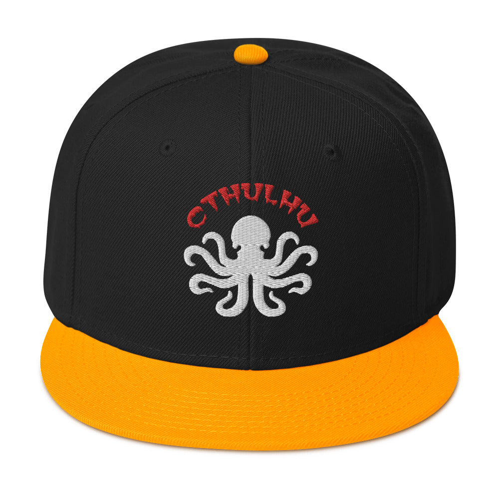 Cthulhu The Elder Gods Embroidered Flat Bill Cap Snapback Hat