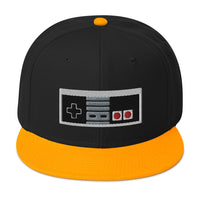 Classic 80's Game Controller Embroidered Flat Bill Cap embroidered snapback hat, product image 16