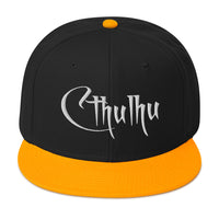 White Call of Cthulhu The Great Old Ones Embroidered Flat Bill Cap embroidered snapback hat, product image 15