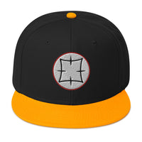 Ancient Japanese Symbol Embroidered Samurai Flat Bill Cap embroidered snapback hat, product image 15