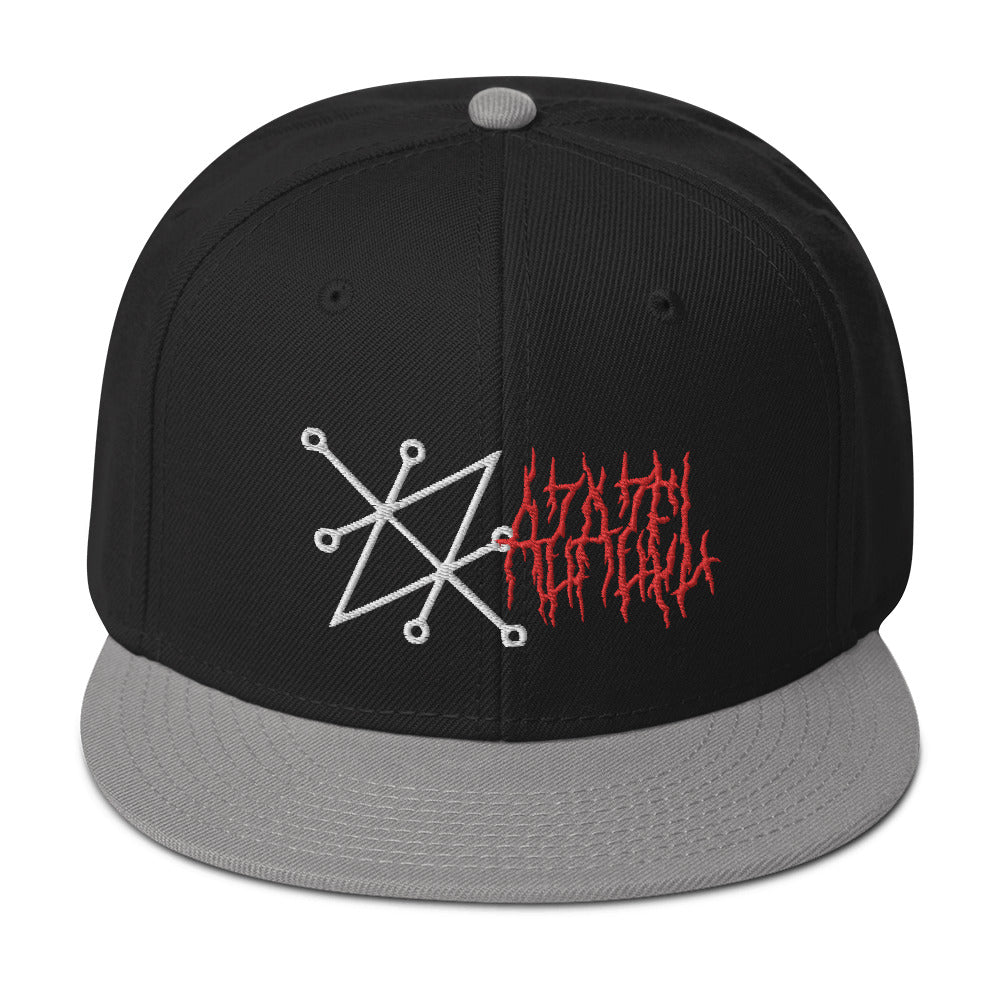 Sigil of Azazel Demon Occult Symbol Embroidered Flat Bill Cap Snapback Hat