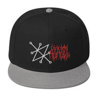 Sigil of Azazel Demon Occult Symbol Embroidered Flat Bill Cap embroidered snapback hat, product image 11