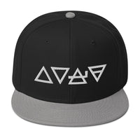 Fire Water Wind Earth The Four Elements of Matter Embroidered Flat Bill Cap embroidered snapback hat, product image 11