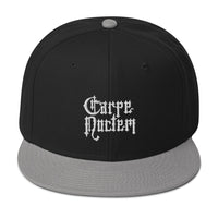 Carpe Noctem Seize The Night Vampire Embroidered Flat Bill Cap embroidered snapback hat, product image 11