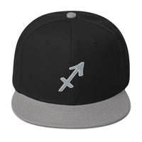 Zodiac Sign Sagittarius Embroidered Flat Bill Cap embroidered snapback hat, product image 11