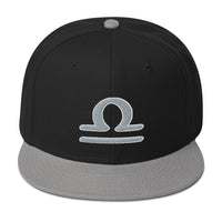 Zodiac Sign Libra Embroidered Flat Bill Cap embroidered snapback hat, product image 11
