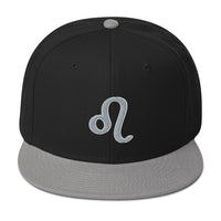 Zodiac Sign Leo Embroidered Flat Bill Cap embroidered snapback hat, product image 10