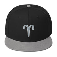 Zodiac Sign Aries Embroidered Flat Bill Cap embroidered snapback hat, product image 11