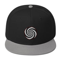 Twilight Zone Hypnotic Hypnosis Spiral Illusion Embroidered Flat Bill Cap embroidered snapback hat, product image 12