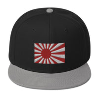 The National Flag of Japan Embroidered Flat Bill Cap embroidered snapback hat, product image 12