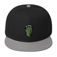 Modern Prometheus Frankenstein's Monster Embroidered Flat Bill Cap embroidered snapback hat, product image 12