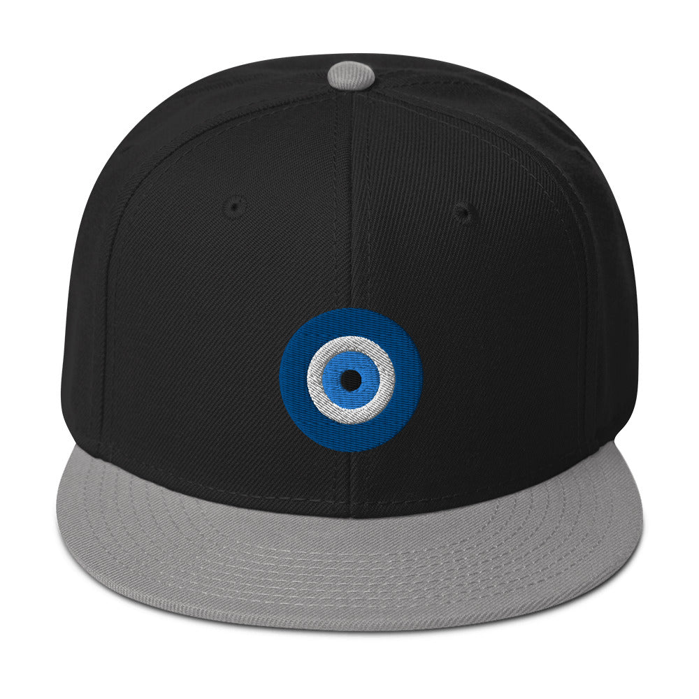 The Evil Eye Classic Embroidered Flat Bill Cap Snapback Hat