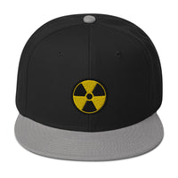 Radioactive Sign Embroidered Doomsday Prepper Flat Bill Cap embroidered snapback hat, product image 12