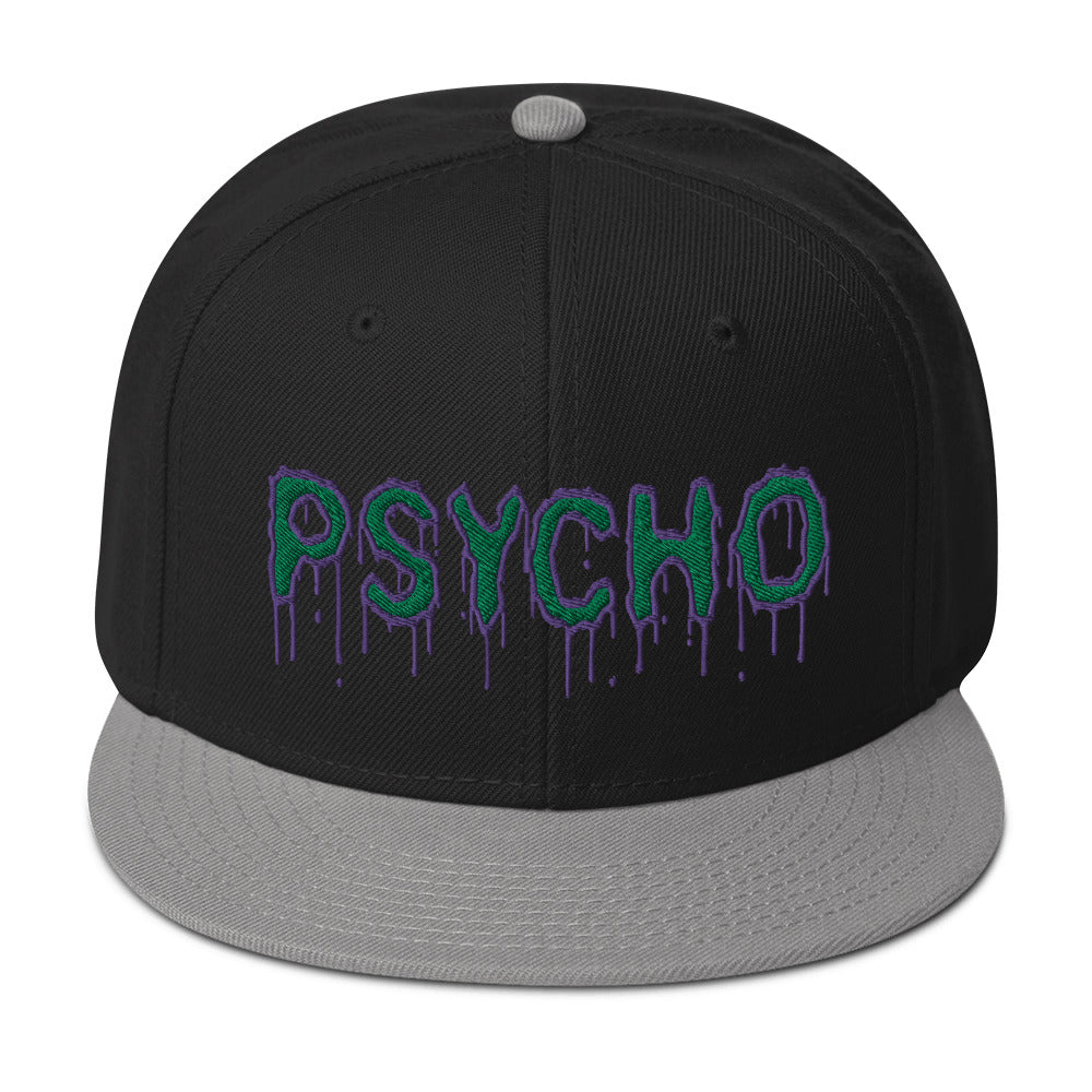 Psychobilly Horror Psycho Embroidered Flat Bill Cap Snapback Hat