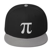 Pi Symbol π Embroidered Mathematical Equation Flat Bill Cap embroidered snapback hat, product image 12