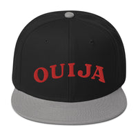Red Ouija Spirit Board Words Embroidered Flat Bill Cap embroidered snapback hat, product image 11