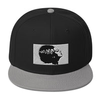 Halloween Monster Bride of Frankenstein Embroidered Flat Bill Cap embroidered snapback hat, product image 12