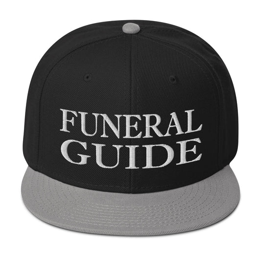 Funeral Guide Parlor Director Embroidered Flat Bill Cap embroidered snapback hat, product image 1