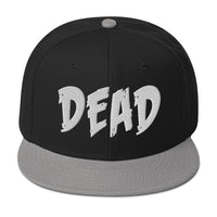 White DEAD Emotional Depression Embroidered Flat Bill Cap embroidered snapback hat, product image 12