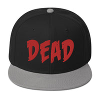 Red DEAD Emotional Depression Embroidered Flat Bill Cap embroidered snapback hat, product image 11