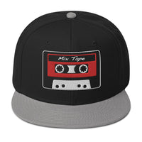 80's Style Retro Cassette Mix Tape Embroidered Flat Bill Cap embroidered snapback hat, product image 11