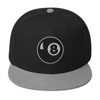 8 Ball Pool Billiards Embroidered Flat Bill Cap embroidered snapback hat, product image 12