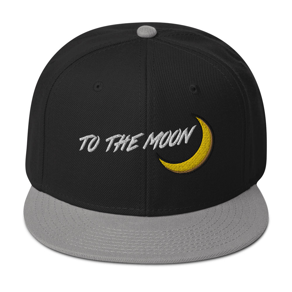 To The Moon Crypto Tokens Coins NFT Flat Bill Cap Snapback Hat