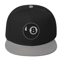 Black 8 Ball Billiards embroidered snapback hat, product image 7