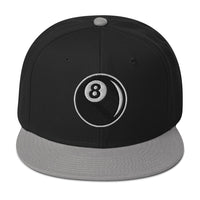 Eight Ball Billiards embroidered snapback hat, product image 7