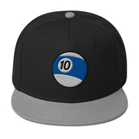 Ten Ball Billiards embroidered snapback hat, product image 6