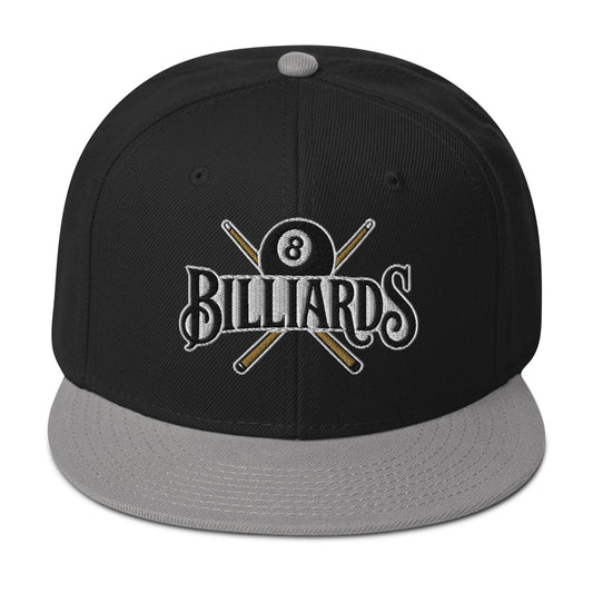 Billiards Cue Sticks 8 Ball embroidered snapback hat, product image 1